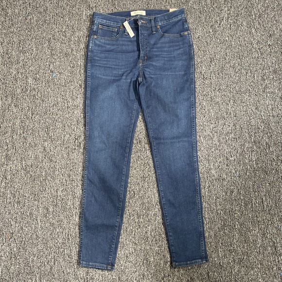 Madewell Women's 10" High-Rise Skinny Jeans in Hayes Wash f4684 size 27x28 $128 - Picture 1 of 11